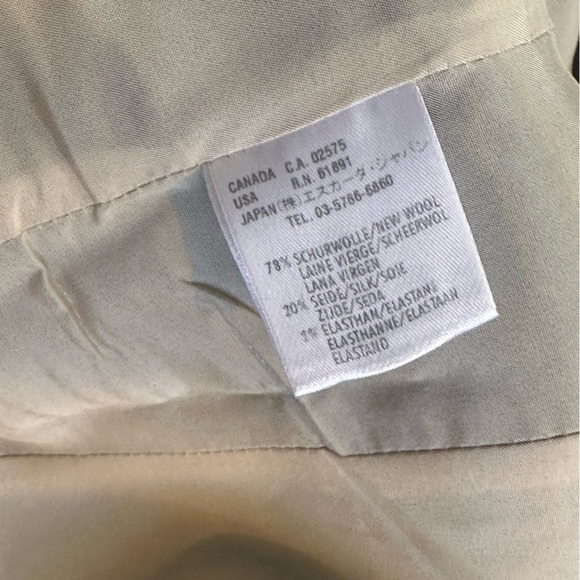 Escada Pinstripe Silk Wool Blazer S Tailored Minimalist Business Quiet Luxury - Picture 9 of 11